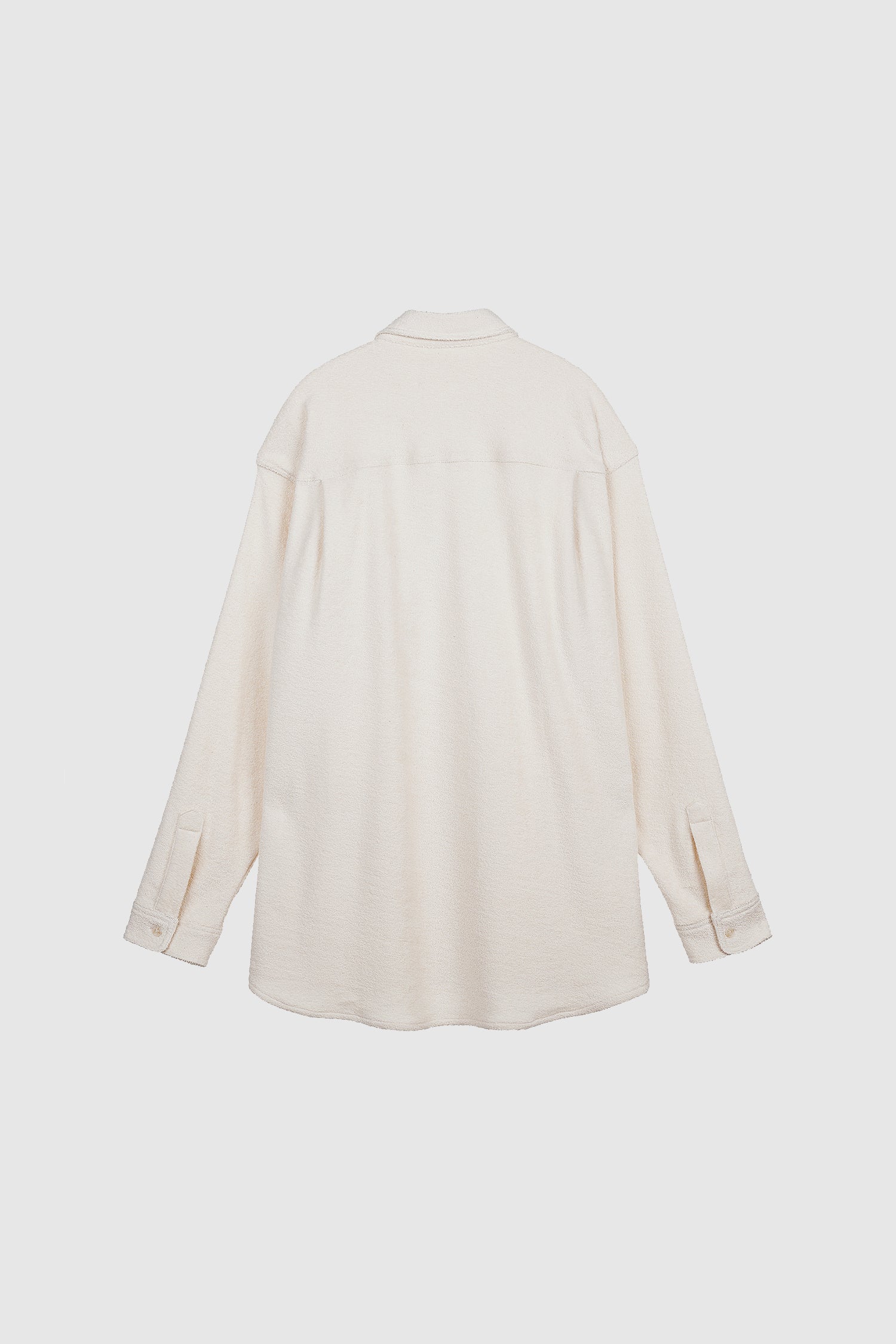 Oversized Button Up Shirt in Brushed Organic Cotton Terry