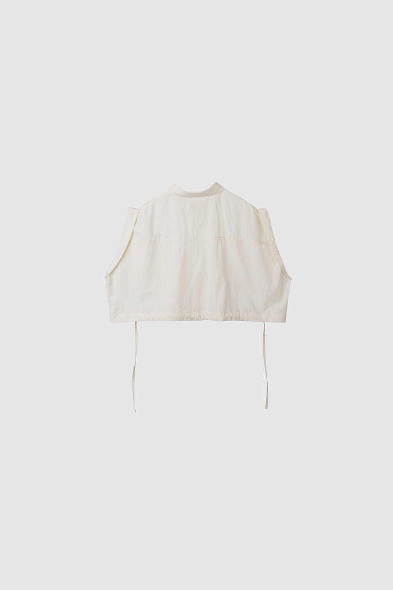 Cropped Shirt in Crispy Cotton