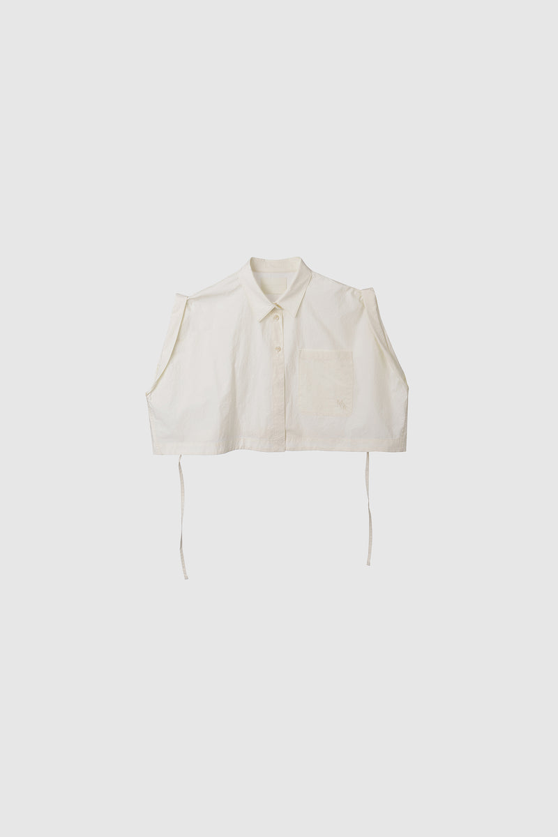 Cropped Shirt in Crispy Cotton